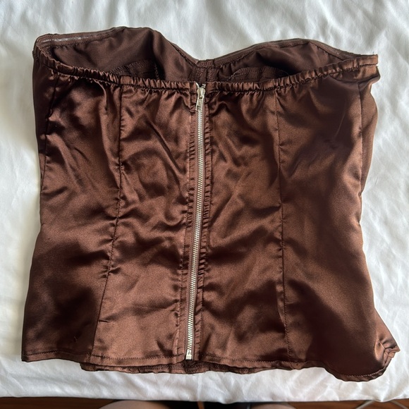 silk brown corset - Picture 2 of 2